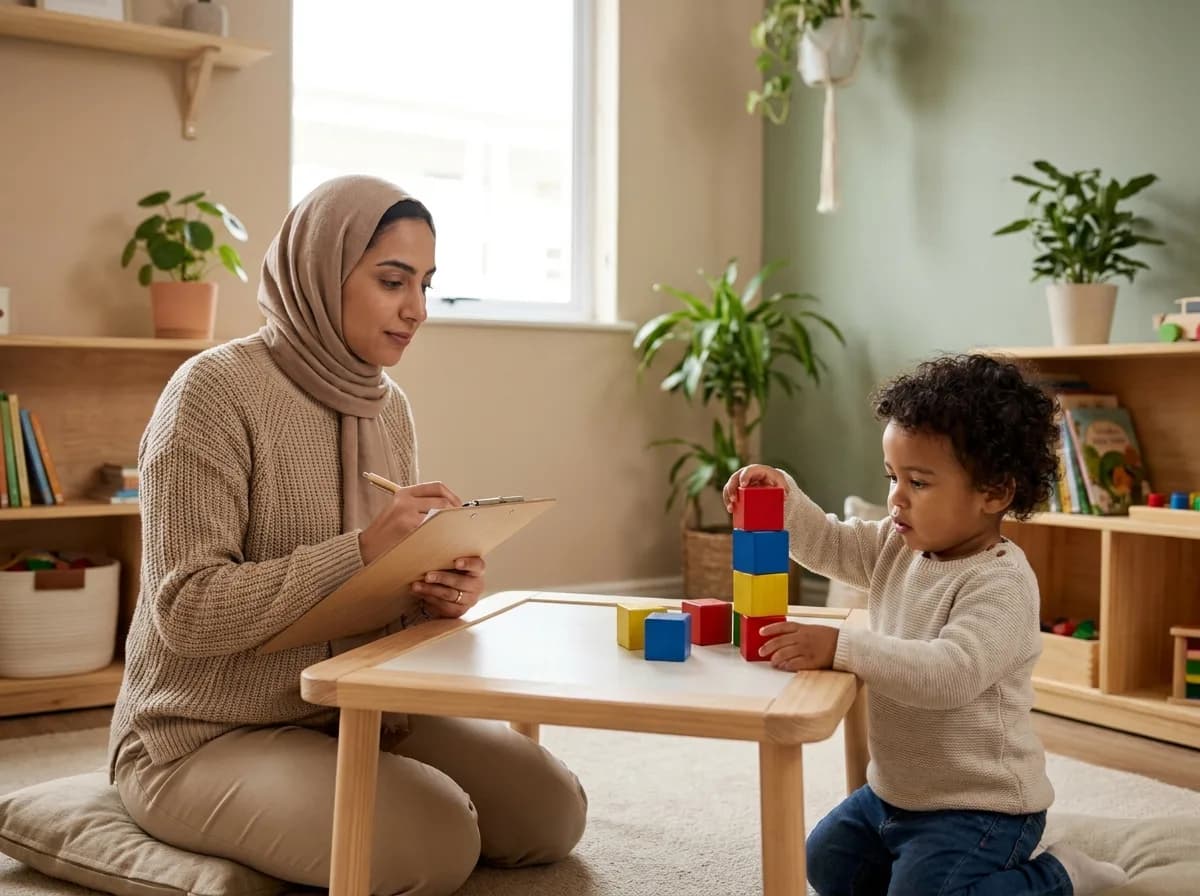 بيئة هادئة وداعمة لتقييم الطفل